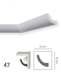 cornice in polistirene art 47 decorativa per pareti e soffitti