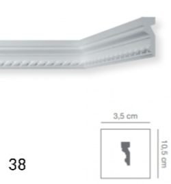 cornice in polistirene art 38 decorativa per pareti e soffitti